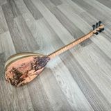 İDOL MÜZİK ALETLERİ Cura Geyik Ve Doğa Işleme Tam Set Uzun Sap Cura Çocuk Sazı