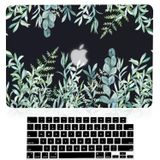 iDonzon MacBook Air 13.5 inç M3 A3113 M2 A2681 2024 2023 2022 için Kılıf Sıvı Retina Ekran Dokunmatik Kimlik, 3D Efektli Mat Siyah Şeffaf Sert Kapak ve Klavye Kapağı, Yeşil Bitkiler