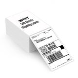 iDPRT Nakliye Etiketleri - 4×6 Termal Doğrudan Nakliye Etiketi, Fan Katlamalı Etiketler, Etiket Yazıcısı için Termal Nakliye Etiketi, Yığın Başına 500 Etiket, Ofis için Adres Boş Etiketleri, Güçlü