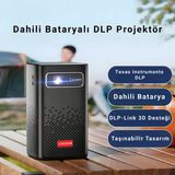 İdragon C900 Mini Taşınabilir Projeksiyon Cihazı Android 9 150Ansı Lümen Dlp Wifi 3D 1080P Dahili Pil Stereo Hoparlör