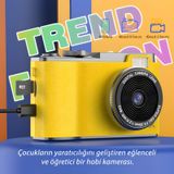 Idragon LK-003 Mini Dijital Çocuk Fotoğraf Makinesi sari