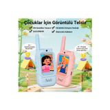 İdragon LK-028 Çocuk Görüntülü Telsiz 2’li Set Video Walkie Talkie WiFi İnternetsiz Askılı Anti-Kayıp Tasarım