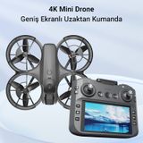 İdragon U9 Katlanabilir Mini Drone Ekranlı Kumanda Fırçasız Motor Hd Kamera Çift Bataryalı