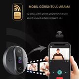 İdragon W1 Kapı Zili, Kapı Dürbünü Kamerası, Wifi Kapı Gözetleme Deliği Görüntüleyici, Görüntülü Kapı Zili, 1080P Kamera, Monitörl�