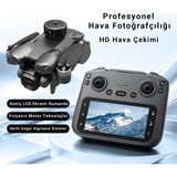 İdragon W12 Gps Drone, Dahili LCD Ekranlı Kumanda, Hd Kamera, 360° Engel Algılama, Fırçasız Motor, Tek Tuşla Eve Dönüş - Gri