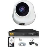 IDS 1 Kameralı 5MP Sony Lensli 1080P Full HD Güvenlik Kamerası Sistemi - Cepten İzle - 250 Iç