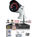 Ids - 1 Kameralı Set - 5mp Sony Lensli Full Hd Gece Görüşlü Su Geçirmez Cepten Izle - Güvenlik Kamerası Sistemi