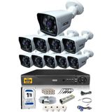IDS 10 Kameralı 5 Mp Lensli 1080P Full HD Kamera Seti - Gece Görüşlü - Su Geçirmez - Cepten İzle