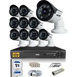 IDS 10 Kameralı Set - 5 Mp Sony Lensli Full HD Gece Görüşlü Güvenlik Kamerası Sistemi - Cepten Izle