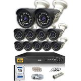 IDS 11 Kameralı Set - 5 Mp Sony Lensli Full HD Gece Görüşlü Güvenlik Kamerası Sistemi - Cepten Izle