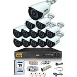 IDS 13 Kameralı 5 Mp Lensli 1080P Full HD Kamera Seti - Gece Görüşlü - Su Geçirmez - Cepten İzle