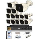 IDS 14 Kameralı Set - 5 Mp Sony Lensli Full HD Gece Görüşlü Güvenlik Kamerası Sistemi - Cepten İzle