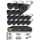 IDS 16 Kameralı Set - 5 Mp Sony Lensli Full HD Gece Görüşlü Güvenlik Kamerası Sistemi - Cepten İzle