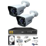 Ids - 2 Kameralı 5 Mp Sony Lensli 1080P Full HD Güvenlik Kamerası Sistemi - Cepten İzle - 250 Dış