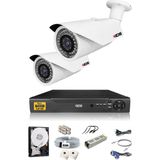 IDS 2 Kameralı 5MP Sony Lensli 1080P Full HD Güvenlik Kamerası Sistemi - Cepten İzle - 250 Dış