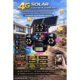 IDS 20MP Ultra HD 4 Lens Tam Kontrol Güneş Enerjili Kamera Sim Kartlı Dual Led 12xZoom Çakar Led Siren