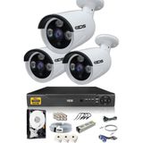 Ids - 3 Kameralı 5 Mp Sony Lensli 1080P Full HD Güvenlik Kamerası Sistemi - Cepten İzle - 250 Dış