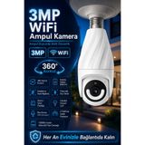 IDS 3mp Ampul Güvenlik Kamerası - Hareket Algılama - Bas Konuş - Mobil Bildirim - 360 Derece