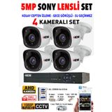 IDS - 4 Kameralı 1080P FullHD Gece Görüşlü Güvenlik Kamerası Seti - Güvenlik Kamerası Sistemi - A23