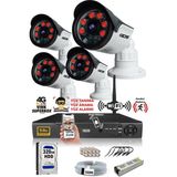 IDS 4 Kameralı Set - 5 Mp Full HD Gece Görüşlü Güvenlik Kamerası Sistemi - WiFi ile Cepten İzleme