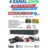 IDS 4 Kanal 1080N Full Hd H265 Dvr Kayıt Cihazı - Güvenlik Kamerası Sistemleri - Siyah