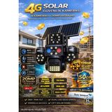 IDS 4 Lens 20MP 4g Güneş Enerjili Güvenlik Kamerası Sim Kartlı 128GB Sd Kart ve 600GB Internet Hediye - Beyaz