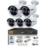 IDS 5 Kameralı 5 Mp Lensli 1080P Full HD Kamera Seti - Gece Görüşlü - Su Geçirmez - Cepten İzle