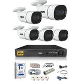 Ids - 5 Kameralı 5 Mp Sony Lensli 1080P Full HD Güvenlik Kamerası Sistemi - Cepten İzle - 1 TB Dış