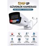 IDS 5MP IP Kamera Network Güvenlik Kamerası - H.265+ - Onvife - POE - Dahili Sesli - Çakar Led