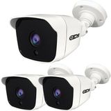 IDS 5mp Lensli 1080P Fullhd Ahd Güvenlik Kamerası Kamera Sistemleri Için Gece Görüşlü Su Geçirmez 3 Adet - Beyaz