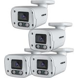 IDS 5mp Lensli 1080P Fullhd Ahd Güvenlik Kamerası Kamera Sistemleri Için Gece Görüşlü Su Geçirmez 4 Adet - Beyaz