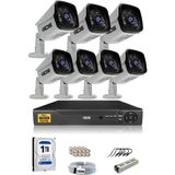 Ids - 7 Kameralı 5 Mp Sony Lensli 1080P Full HD Güvenlik Kamerası Sistemi - Cepten İzle - 1 TB Dış