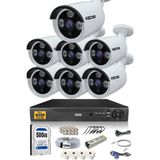 Ids - 7 Kameralı 5 Mp Sony Lensli 1080P Full HD Güvenlik Kamerası Sistemi - Cepten İzle - 500 Dış