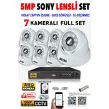 Ids - 7 Kameralı 5mp Sony Lensli 1080p Fullhd Güvenlik Kamerası Sistemi - Cepten İzle - 500 İç