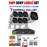 Ids - 7 Kameralı 5mp Sony Lensli 1080p Fullhd Güvenlik Kamerası Sistemi - Cepten İzle - 500dış