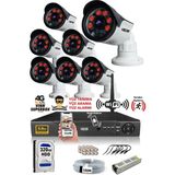 Ids - 7 Kameralı Set - 5mp Sony Lensli Full Hd Gece Görüşlü Su Geçirmez Cepten Izle - Güvenlik Kamerası Sistemi