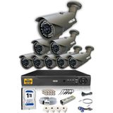 Ids - 8 Kameralı 5 Mp Sony Lensli 1080P Full HD Güvenlik Kamerası Sistemi - Cepten İzle - 1 TB Dış