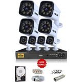 IDS - 8 Kameralı 5mp Sony Lensli 1080P Fullhd Gece Renkli Full Kamera Seti - Su Geçirmez - Cepten İzle