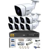 IDS 9 Kameralı 5 Mp Lensli 1080P Full HD Kamera Seti - Gece Görüşlü - Su Geçirmez - Cepten İzle
