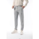 İDS COLLECTİON Erkek Açık Gri Renk Düz Kesim Kaliteli Esnek Likralı Bilek Boy Kumaş Pantolon