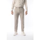 İDS COLLECTİON Erkek Düz Kesim Kumaş Pantolon Esnek Likralı Bilek Boy Bej - Skinny & Normal Bel