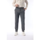 İDS COLLECTİON Erkek Düz Kesim Kumaş Pantolon Esnek Likralı Bilek Boy Gri - Skinny & Normal Bel