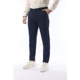İDS COLLECTİON Erkek Düz Kesim Kumaş Pantolon Esnek Likralı Bilek Boy Lacivert - Skinny & Normal Bel