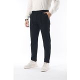 İDS COLLECTİON Erkek Likralı Pantolon Slimfit Siyah Jogger Kışlık - Bağcıklı Bel & Lastikli Paça