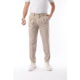 İDS COLLECTİON Erkek Pileli Mevsimlik Pantolon Likralı Kumaş Bej - Slim Fit & Normal Bel