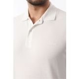 İDS COLLECTİON Özel Dikim Polo Yaka Erkek T-Shirt Premium Pamuklu Beyaz - Slim Fit & Pike Dokuma