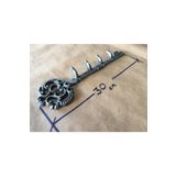 IDYLLHOME Anahtar Askısı Askılık Metal Duvar Aksesuarı Döküm Dekoratif Obje Siyah Eskitme Renkli