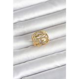 ieg™ 316L Çelik Gold Renk Başak Model Kadın Yüzük - TJ-BYK4182