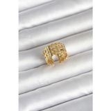 ieg™ 316L Çelik Gold Renk Hasır Model Kadın Yüzük - TJ-BYK4161