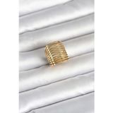 ieg™ 316L Çelik Gold Renk Plaka Model Kadın Yüzük - TJ-BYK4181